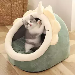 Tenda para animais de estimação, cama de caverna para gatos, cães pequenos, auto-aquecimento, cama para gatos, cabana confortável, cama de dormir para animais de estimação, dobrável, removível e lavável - Wolf Magazine
