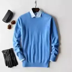 Pulôver de caxemira masculino, suéter clássico de algodão quente, camisa para outono e inverno, 2022