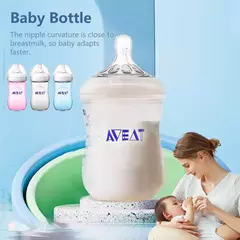 Baby Petal Shaped Nipple Bottle, Branco Azul Rosa PP Mamadeira, 5,5 cm Calibre, Disponível em Grau Alimentício, 150 ml 250 ml na internet