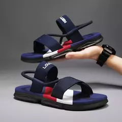 Sandálias de praia antiderrapantes masculinas, resistente ao desgaste, desodorante, chinelos de direção, sola macia na areia, verão - loja online