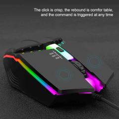 X3 usb com fio coumpter mouse para jogos colorido brilhante ergonômico mouse para jogos 4 botões 800-1600dpi led gamer ratos para computador portátil - Wolf Magazine