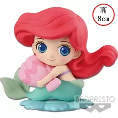 Novo bandai disney a pequena sereia anime qposket personagens ariel glitter linha figura de ação modelo colecionável brinquedos aniversário na internet