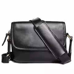 Bolsa de ombro retrô de couro genuíno masculina, grande capacidade, bolsa transversal diagonal, bolsa pequena para iPad, cavalo louco - comprar online