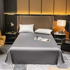 Imagem do Folha plana de seda natural Mulberry, folha de cama de cor sólida, seda real, cama king size, têxtil doméstico, 250X270