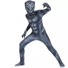 Meninos pantera negra collants super-herói filme personagem cosplay justiça herói máscara conjunto halloween vestir-se crianças fantasia traje
