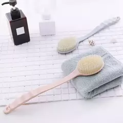 Escova de banho longa alça para limpeza corporal, escovas esfoliantes, massagem nas costas, chuveiro, espuma SPA, acessórios do banheiro, esponja macia