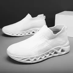Imagem do Tênis respirável para homens e mulheres, tênis esportivo slip-on, tênis azul, meias de verão tamanho grande 48, moda de venda quente