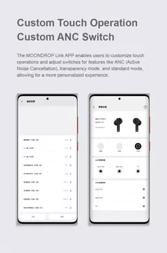 Moondrop espaço viagem 2 fone de ouvido alta fidelidade com cancelamento de ruído tws wiress bluetooth 6.0 anc modo de jogo de baixa latência sbc/aac fone de ouvido para jogos - loja online