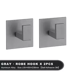 Gancho de parede adesiva forte para cozinha e banheiro, adesivo preto, cabide, cabide, roupeiro, 3m, 1-4pcs na internet