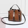 PU Balde De Couro Bolsas De Ombro Para As Mulheres, Cor Sólida, Crossbody, Bolsa Pequena, Zíper, Bolsa Do Telefone, Bolsa Do Mensageiro, Bolsa, Nova Chegada