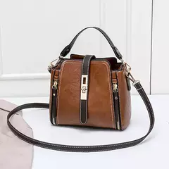 PU Balde De Couro Bolsas De Ombro Para As Mulheres, Cor Sólida, Crossbody, Bolsa Pequena, Zíper, Bolsa Do Telefone, Bolsa Do Mensageiro, Bolsa, Nova Chegada