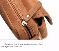 Bolsa de ombro retrô de couro genuíno masculina, grande capacidade, bolsa transversal diagonal, bolsa pequena para iPad, cavalo louco - comprar online