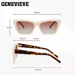 Imagem do GENEVIVE-Óculos De Sol Polarizados Com Design De Borboleta, Proteção UV, Pode Ser Prescrição Personalizada, Moda Simples, Novo, 32115