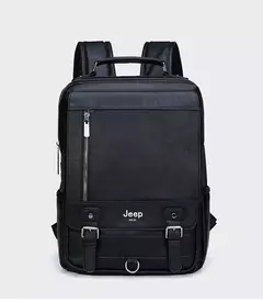 Imagem do JEEP BULUO-Mochila de Couro Masculina, Bolsa para Laptop, Grande Capacidade, Negócios, Viagem, Universidade, Escola, Mochilas, Moda, Masculino, 15,6";;VERDADEIRO;;"Brown