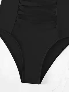 Maiô frente Ruched feminino, One Piece Swimwear, Fato de banho sexy, Roupa de praia feminina, Banho de natação, Monokini, Cortar fora, 2021