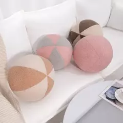 Estilo nórdico esférico travesseiro de pelúcia, Home Sofá Bay Window Decoration, Girls Yoga Ball Pillow, 2025