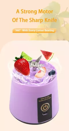 Mini Espremedor Recarregável Portátil, Elétrico, 6 Lâminas, Copo De Suco, Liquidificador De Frutas, Cozinha, Pequeno, Automático, Portátil, Smoothie Food, Casa - comprar online