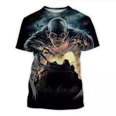 Camiseta de manga curta masculina, filme de terror, vampiro, impressa em 3D, hip-hop, casual, moda verão, novo, 2022 - comprar online