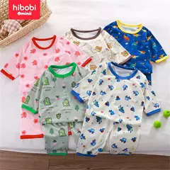 Hibobi-Conjunto infantil de roupas íntimas de manga 3/4, pijama do bebê, roupas de ar condicionado, roupas de verão, treino, 2 peças - Wolf Magazine