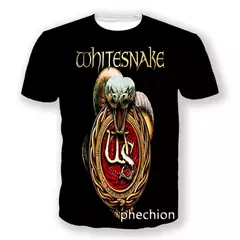 Heavy Metal Rock Whitesnake Band T-shirt para homens e mulheres, impressão 3D, moda hip hop, camiseta de manga curta, camiseta com o pescoço, roupas de verão - Wolf Magazine