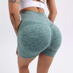 Shorts de ioga sem costura Spandex para mulheres, sexy booty push up shorts, leggings de cintura alta para mulheres, shorts de ginástica para correr, ciclismo, fitness - comprar online