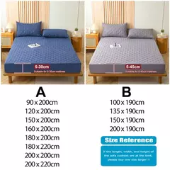Capa de colchão grossa impermeável, protetor antiderrapante, tampa de cama macia para a pele, lavável à máquina, king e queen size na internet