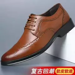 Sapatos de couro genuíno dos homens verão oco para fora plus size luxo homem sapatos de negócios calçados de casamento sapato casual masculino - Wolf Magazine