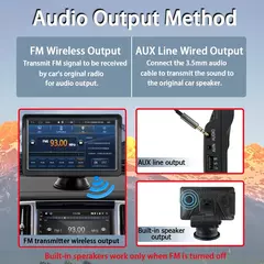 Hippbqcc carplay android auto rádio do carro reprodutor de vídeo multimídia tela toque portátil de 7 polegadas com aux para câmera de visão traseira - Wolf Magazine