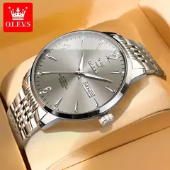 OLEVS-Relógio Mecânico Automático Masculino, Aço inoxidável, Impermeável, Luminoso, Data, Luxo, Original, 9928