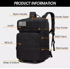 Mochila de viagem tática impermeável para homens, mochilas de grande capacidade, esportes ao ar livre, bolsas multifuncionais 50L, 35L, 25L na internet