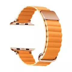Pulseira Magnética de Couro para Apple Watch, Ultra Band, Pulseira Loop, Mulheres, Série iWatch 9, 8, 7, SE 6, 49mm, 44mm, 40mm, 41mm, 45 milímetros, 38 milímetros, 42 milímetros - comprar online