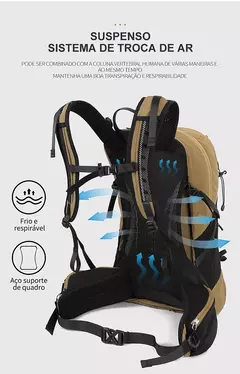 Mochila impermeável de montanhismo para homens e mulheres, Bolsa de esportes ao