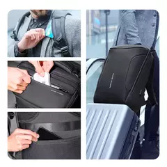 MARK RYDEN-Mochila Laptop para Homens, Espaçosa Mochila De Viagem, Pendulares, COMPACTO PRO, 17";;VERDADEIRO;;"2 Main Pockets Black - comprar online