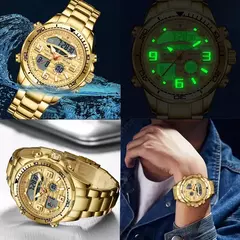 Imagem do LIGE-Relógio de pulso quartzo militar masculino, relógio cronógrafo esportivo, relógio impermeável, moda de luxo, presente original, novo