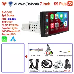 Caixi 7 ''9'' 10 ''8 núcleo android 1din multimídia carro carplay navegação universal gps 1 unidade central din rádio automático áudio estéreo dvd - loja online