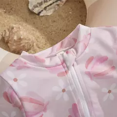 Ma & baby-maiô de manga comprida para menina 0 a 24 anos, impressão de sorvete, com zíper, para recém-nascido