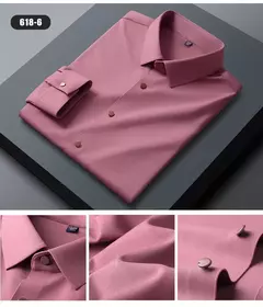 Camisas sem costura de alta qualidade masculina, manga longa, fina, casual, luxo - comprar online
