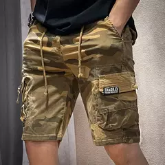 Calções de algodão masculino, Shorts de camuflagem, Roupa masculina, Bermuda casual, jogger praia, verão, Dropshipping quente, novo, 2022 - comprar online
