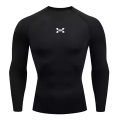 Camisa respirável Rashguard de compressão masculina, ajuste seco, camiseta esportiva MMA Fitness Gym, camisa de corrida, alta qualidade - Wolf Magazine