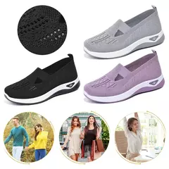 Sapatos Descalços Respiráveis para Mulheres, Sapatos Ortopédicos Confortáveis, Tênis Antiderrapantes com Suporte de Arco