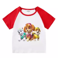 Imagem do Boys Paw Patrol T-shirt manga curta Top e Shorts Set, bebê meninos roupas, roupas dos desenhos animados, terno verão, novo conjunto infantil, 2022, 2pcs