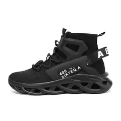 YRZL-tênis de topo alto masculino, malha respirável, meias leves, confortável, casual, antiderrapante, andando - comprar online