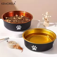 Tigelas antiderrapantes para cães, tigelas de alimentação para cães pequenos, médios e grandes e fontes de água, alimentadores para animais de estimação em aço inoxidável, acessórios para cães de estimação - comprar online