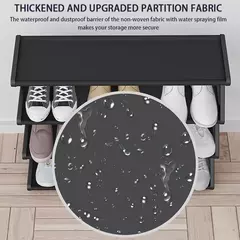 Rack de armazenamento de sapatos simples de 4 camadas, economiza espaço, resistente, organizador de sapatos para quarto, piso, rack de armazenamento, organizador
