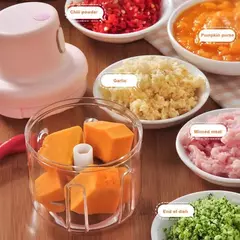 Mini helicóptero elétrico do alho, Moedor de carne, Máquina do Masher do alho, Resistente durável, Gengibre, Triturador de legumes na internet