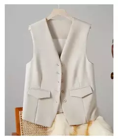 Colete vintage sem mangas feminino, Casacos elegantes, Casacos, Roupa casual, Monocromática, Streetwear, Primavera, Verão, Outono, Vestuário na internet