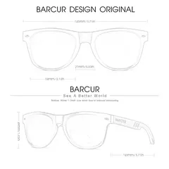 BARCUR Design Madeira Óculos De Sol Homem Natural Noz Óculos De Sol Mulheres Óculos Polarizantes Óculos UV Proteção Eyewear - loja online