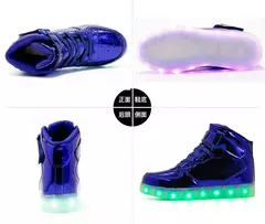 USB LED Shoes com controle remoto para crianças e adultos, tênis luminosos com luzes, tênis para crianças, meninos e meninas, tamanho 25-42 - comprar online