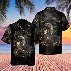 Imagem do Camisas havaianas 3d impresso praia baile de formatura manga curta cubana beachwear y2k roupas casuais estilo vintage