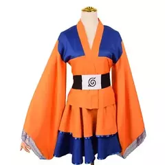 Anime shippuden uzumaki cosplay traje sexo réversão quimono lolita vestido meninas feminino japão estilo vestidos - comprar online